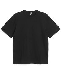 ARKET Linen Blend T-shirt - Black