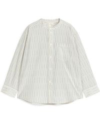 ARKET - Collarless Cotton Shirt - Lyst