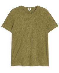 ARKET - T-Shirt Aus Leinenmischung - Lyst