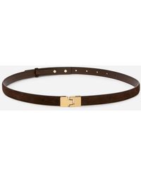 ARKET - Buckle Split Suede Belt - Lyst
