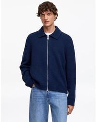 ARKET - Cotton Blend Zip Cardigan - Lyst