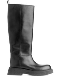 ARKET - Chunky Leather Boots - Lyst