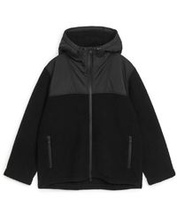 ARKET - Contrast Hood Fleece Jacket - Lyst