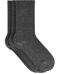 ARKET - Cotton Rib Socks Set Of 3 - Lyst