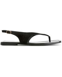 ARKET - Suede Thong Sandals - Lyst