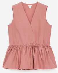ARKET - Peplum Taffeta Top - Lyst