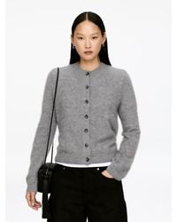 ARKET - Pure Brushed-Cashmere Cardigan - Lyst
