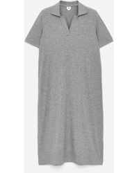 ARKET - Rib-Knit Polo Dress - Lyst