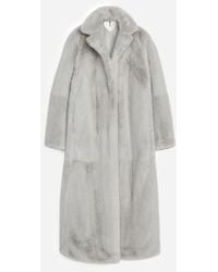 ARKET - Faux Fur Coat - Lyst
