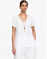 ARKET - Scoop-Neck T-Shirt - Lyst