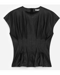ARKET - Pleated Leather Top - Lyst