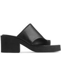 ARKET - Chunky Slip-in Leather Sandals - Lyst