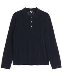 ARKET - Pointelle Knit Polo Shirt - Lyst