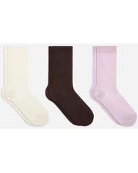 ARKET - Cotton Rib Socks Set Of 3 - Lyst