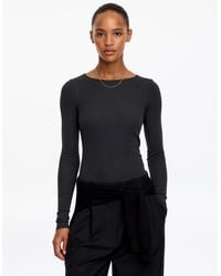 ARKET - Sheer Rib Long-Sleeve Top - Lyst