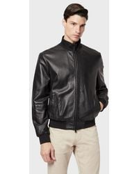 armani leather coat