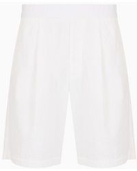Giorgio Armani - Cotton-blend Single-darted Bermuda Shorts - Lyst
