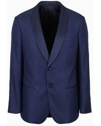 Giorgio Armani - Soho Line Single-breasted Tuxedo Jacket In Silk Jacquard - Lyst