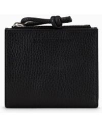 Emporio Armani - Zipped, Tumbled-leather Card Holder - Lyst
