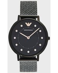 armani black watch womens