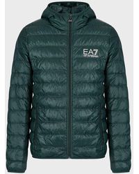 Emporio Armani Core Identity Packable Hooded Puffer Jacket - Green