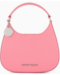 Emporio Armani - Sustainability Values Capsule Collection Pebbled Recycled Leather Hobo Handbag - Lyst