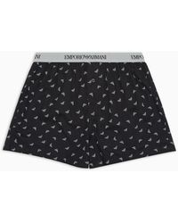 Emporio Armani - Loungewear Boxers With Jacquard Pattern - Lyst