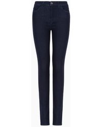 Emporio Armani - J18 High-waisted Skinny-fit Viscose-blend Denim Jeans - Lyst