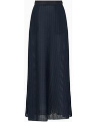 Emporio Armani - Long Skirt With All-over Rectangle Design - Lyst