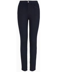 Emporio Armani - J20 High-waisted, Super Skinny-leg Stretch Denim Jeans - Lyst