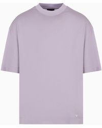 Emporio Armani - Asv Oversized T-shirt In A Lyocell-blend Jersey - Lyst