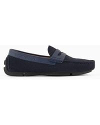 Emporio Armani - Suede Driving Shoes - Lyst