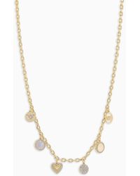 Emporio Armani - Gold-tone Brass Station Necklace - Lyst
