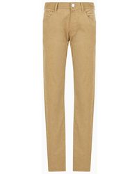 Giorgio Armani - Regular-fit, Five-pocket Trousers In Ribbed Cotton And Cashmere - Lyst