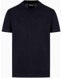 Emporio Armani - Jersey T-shirt With Jacquard Logo - Lyst