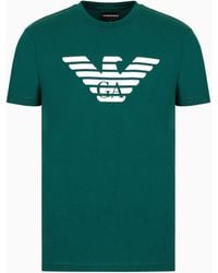 Emporio Armani - Pima-jersey T-shirt With Logo Print - Lyst