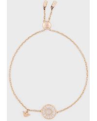 Emporio Armani - Rose Gold-tone Sterling Silver Id Bracelet - Lyst