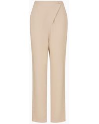 Emporio Armani - Slim-fit Trousers In A Flowing, Washed Matte Fabric - Lyst