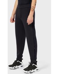 emporio armani taped jogger sweat in navy
