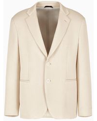Giorgio Armani - Single-breasted Jacket In A Quilted Silk Blend - Lyst