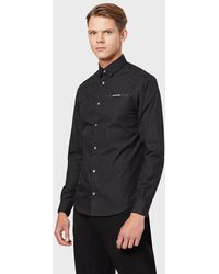 Emporio Armani Emporio Long Sleeved Logo Shirt - Black