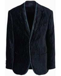 Giorgio Armani - Soho Line Single-breasted Tuxedo Jacket In Rhinestoned Velvet - Lyst