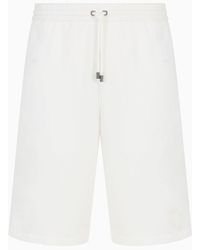 Giorgio Armani - Asv Cotton-blend Jersey-fleece Bermuda Shorts - Lyst