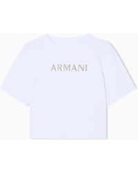 ARMANI EXCHANGE - Camisetas Cropped - Lyst