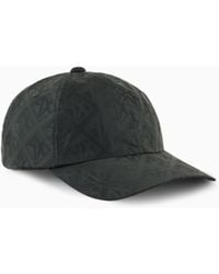 ARMANI EXCHANGE - Satin Fabric Visor Hat With Logo - Lyst