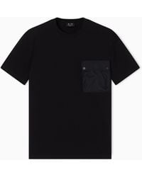ARMANI EXCHANGE - Regular Fit T-Shirt With Patch Pocket - Lyst