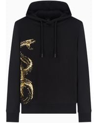 ARMANI EXCHANGE - Sweat À Capuche Avec Maxi Imprimé - Lyst