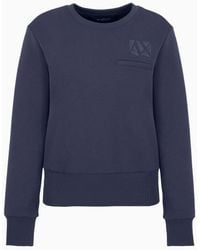 Armani Exchange - Crew-neck Sweatshirt In Stretch Scuba - Lyst