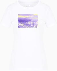 Armani Exchange - Regular Fit T-shirt With Asv Organic Cotton Print - Lyst