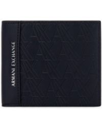 ARMANI EXCHANGE - Bifold Wallet With Credit Card Slots - Lyst
